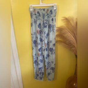World Market Blue and Purple Floral pants